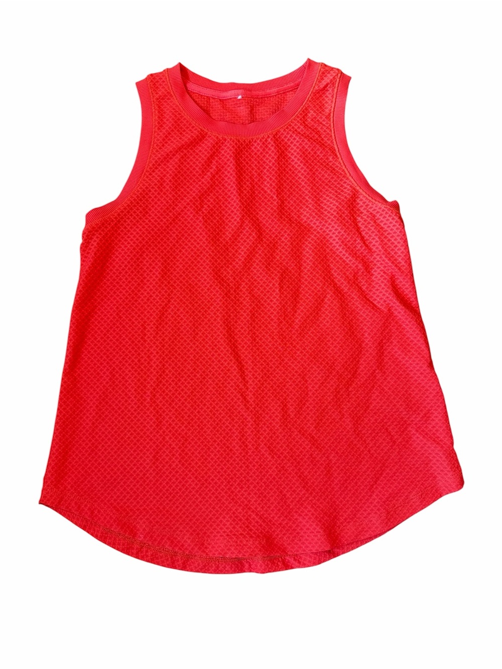 CALIA by Carrie Underwood bright red/orange Textured workout tank top S
